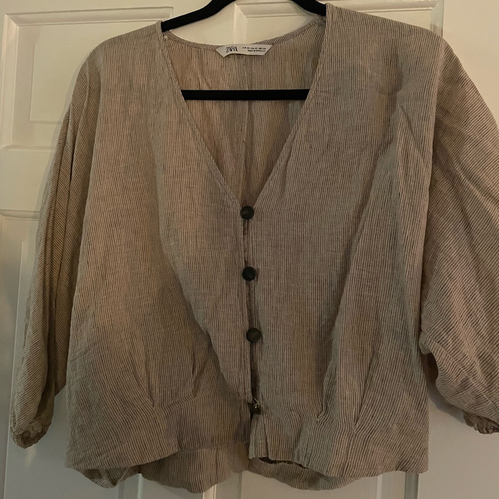 Zara pin stripe top
